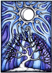 Winter Moon ACEO