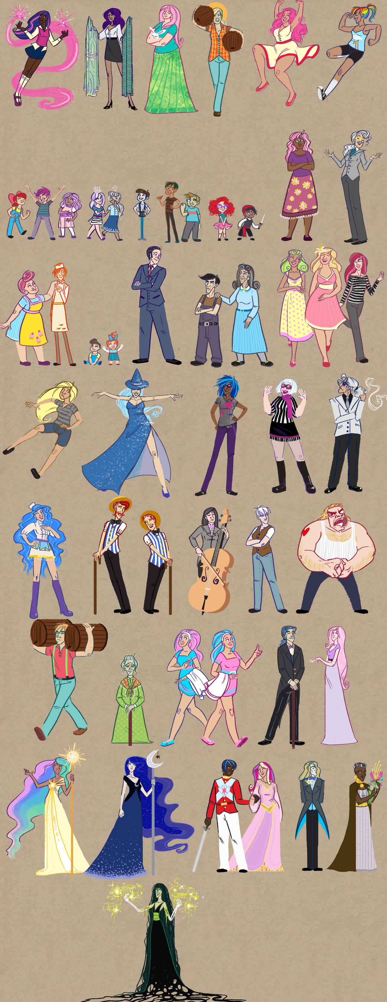 Humanized Ponies ALL OF THEM