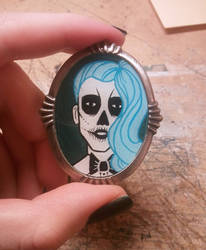 Skull Lady Gaga- Blue Version