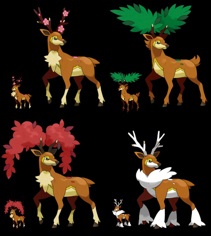 Pokemon 5G Shiny Sawsbuck by etherspear on DeviantArt