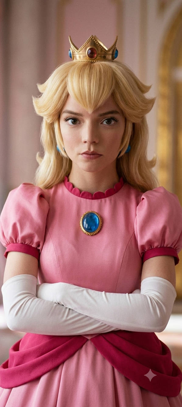 anya taylor joy dressed as princess peach Anya Taylor-Joy dresses up as Princess Peach at 'Super Mario Bros. Movie' premiere