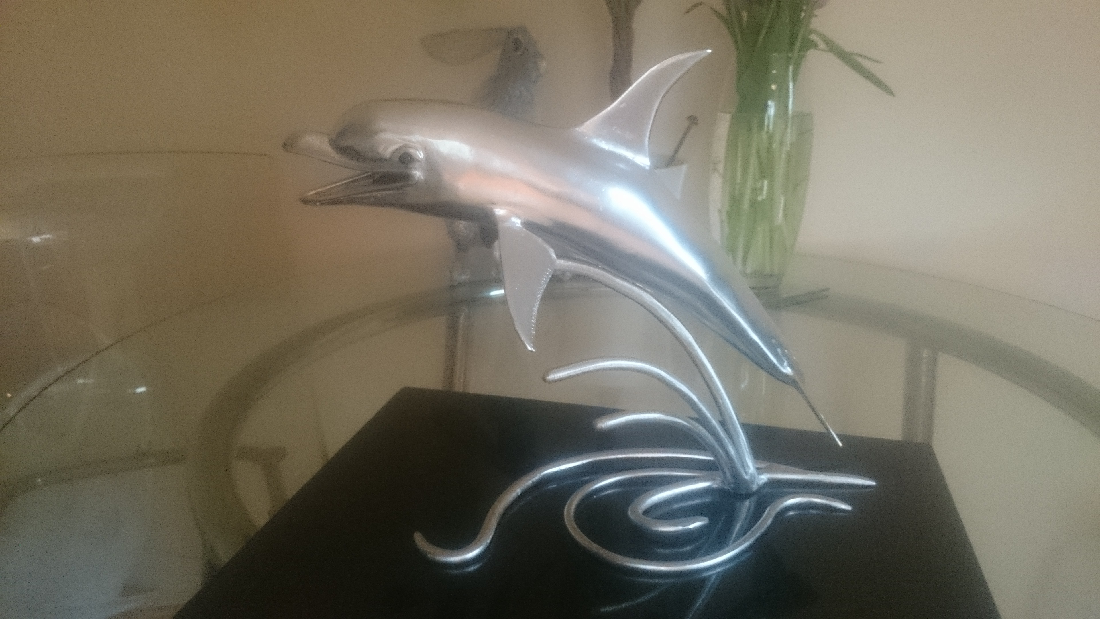 Dolphin metal sculpture 2