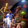 Slave Leia and Jabba the Hutt