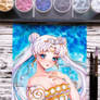 Watercolor fanart - Sailor Moon Neo Queen Serenity