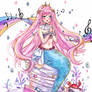 Mermay watercolor mermaid - Lovesong