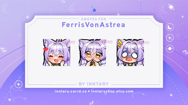 Twitch emotes for FerrisVonAstrea - foxy cutie