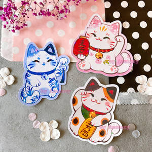 Lucky Cat Stickers - Maneki Neko