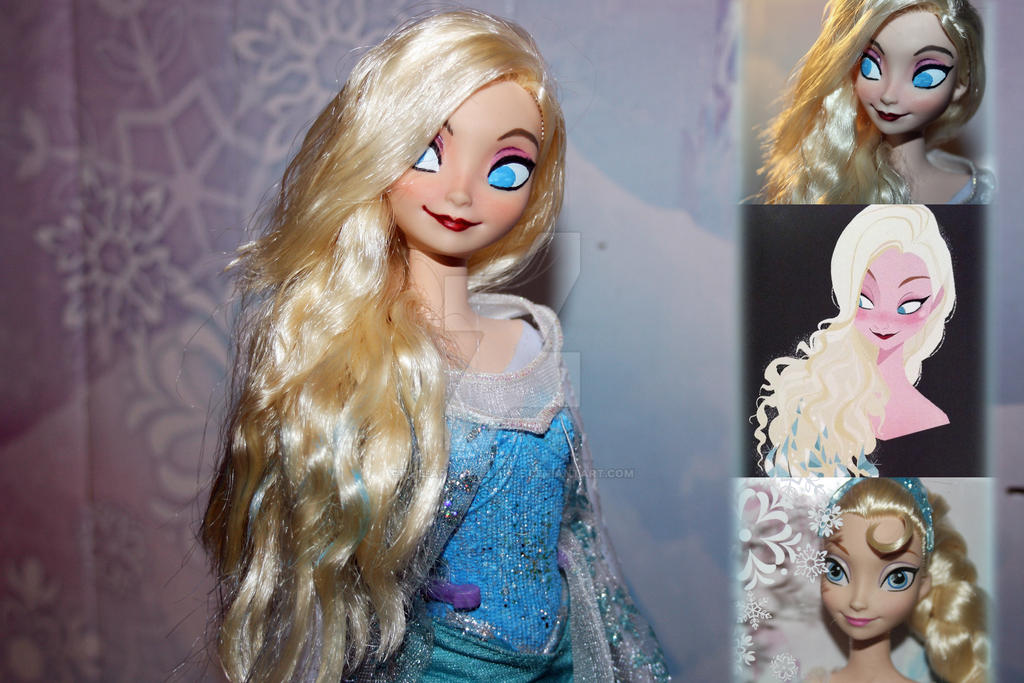 Disney Mattel Elsa Repaint by the-art-of-claude on DeviantArt