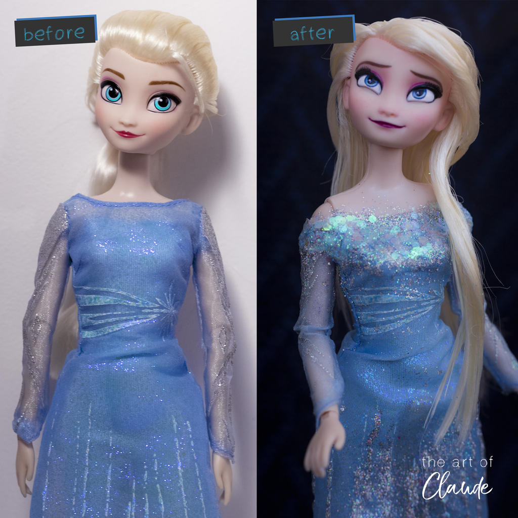 Ahtohallan | Frozen II Elsa Doll Repaint by the-art-of-claude on DeviantArt
