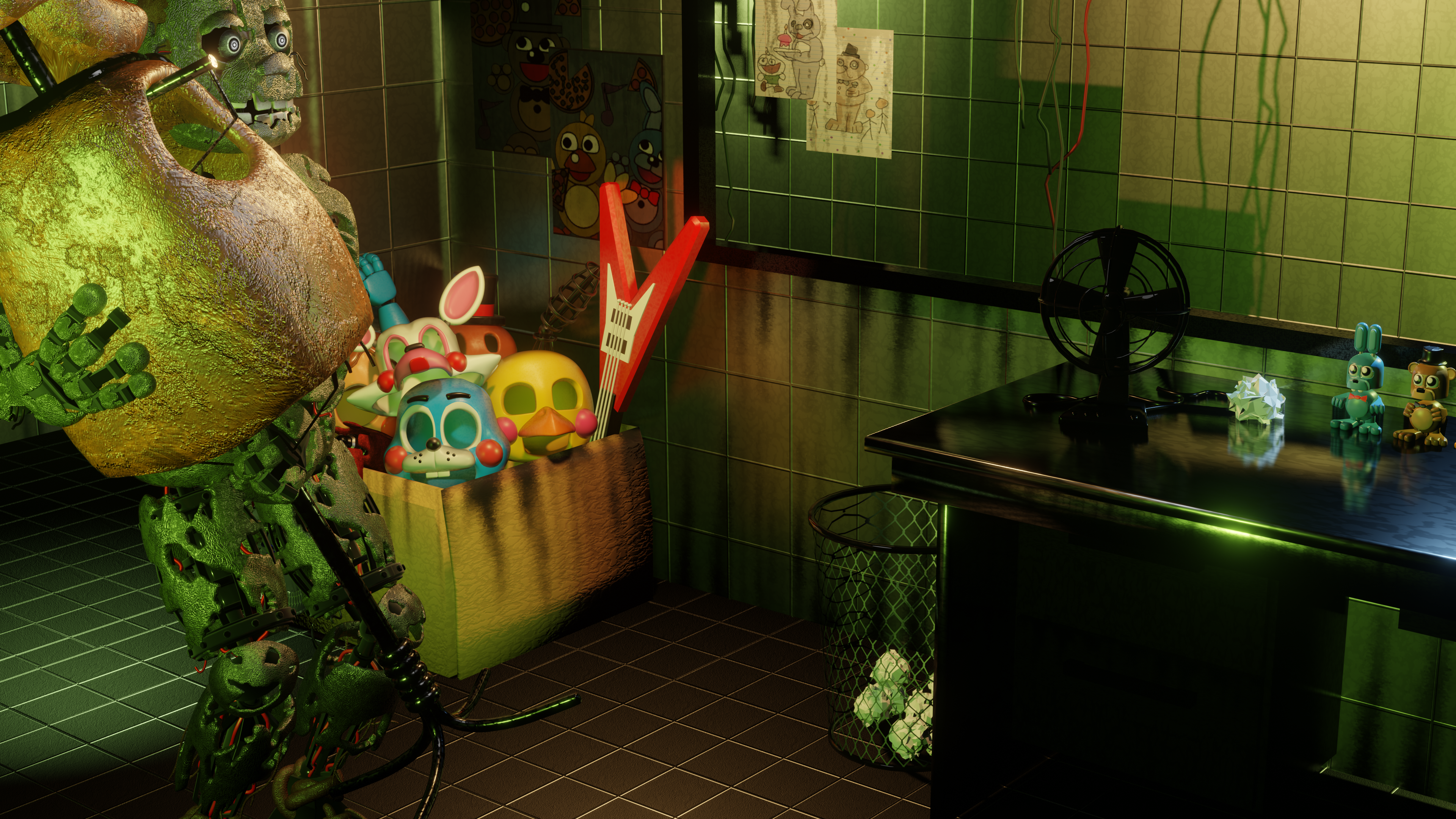 Blender/FNAF] Araya's Fnaf 1 office done by RazvanAndrei123 on