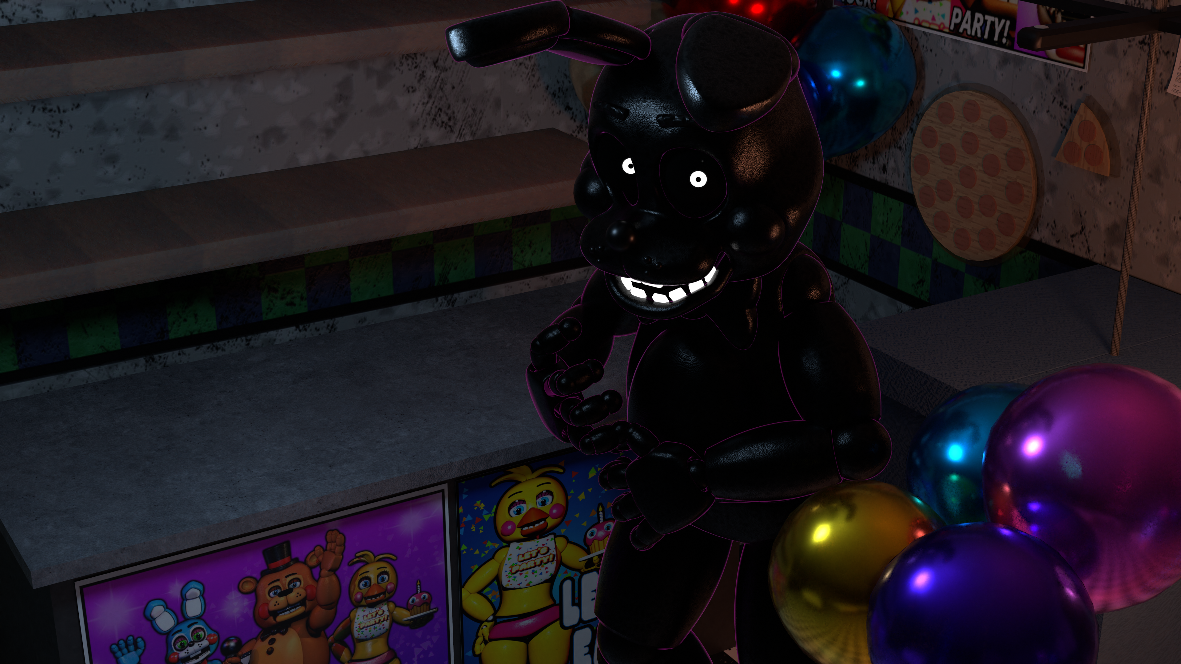 SFM/GIMP] Downloaded a FNAF 2 beta recently, Shadow Bonnie looks quite  different. : r/fivenightsatfreddys