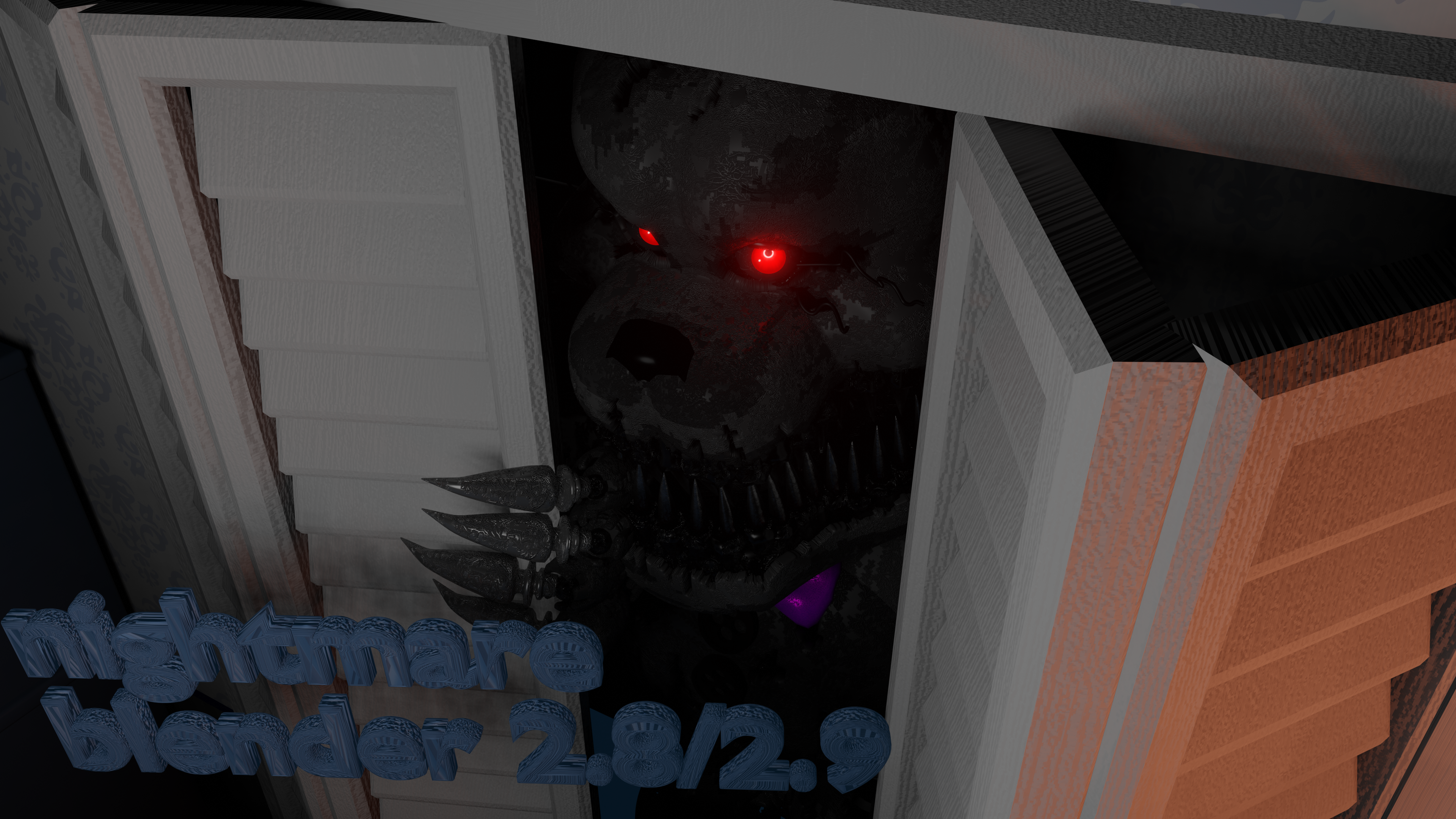 FNAF/BLENDER(WIP#5): Nightmare Fredbear by blenderraccoon on DeviantArt