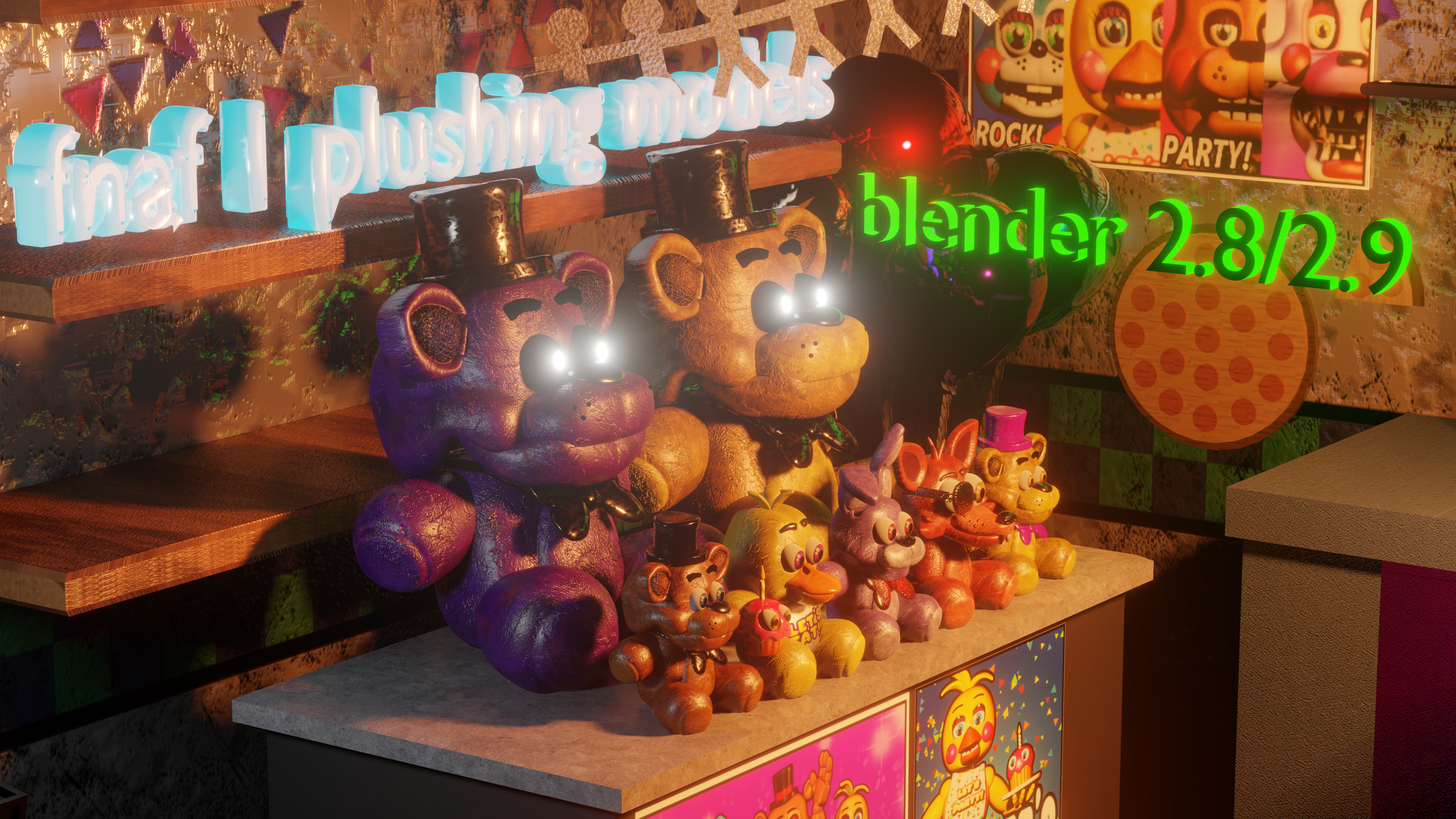 FNaF 1 Pack v1 Blender Release! by Spinofan on DeviantArt