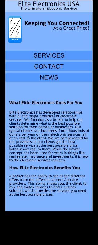 EE mobile page design