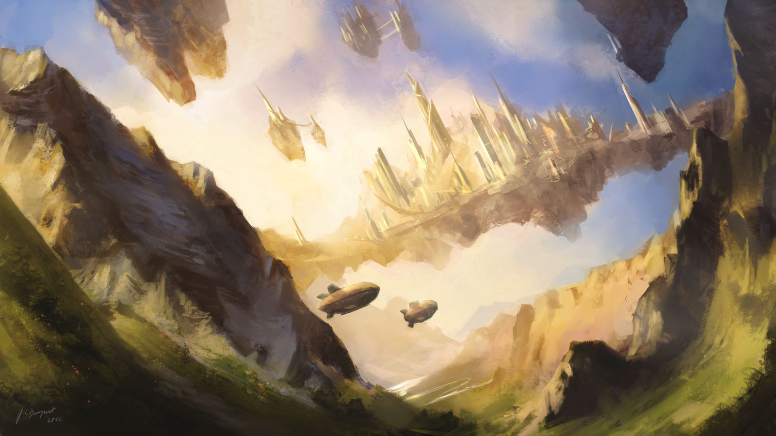 Alkirian Sky City - Floating City of the Empire by Lionel23