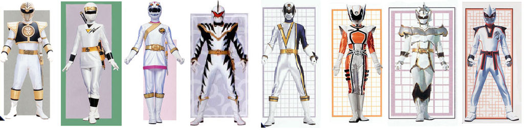 White Ranger Types White Rangers by comicmaker0 on DeviantArt