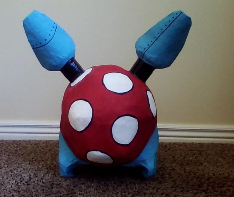 Paper Mas Hay Rizard Paper Mashay Wolfie FNAF OC back of head mask by RavenHeart316 on ...