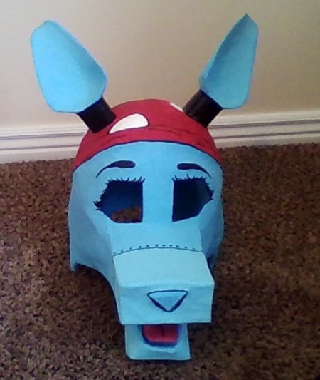 Paper Mas Hay Rizard Paper Mashay Wolfie FNAF OC head mask face by RavenHeart316 on DeviantArt