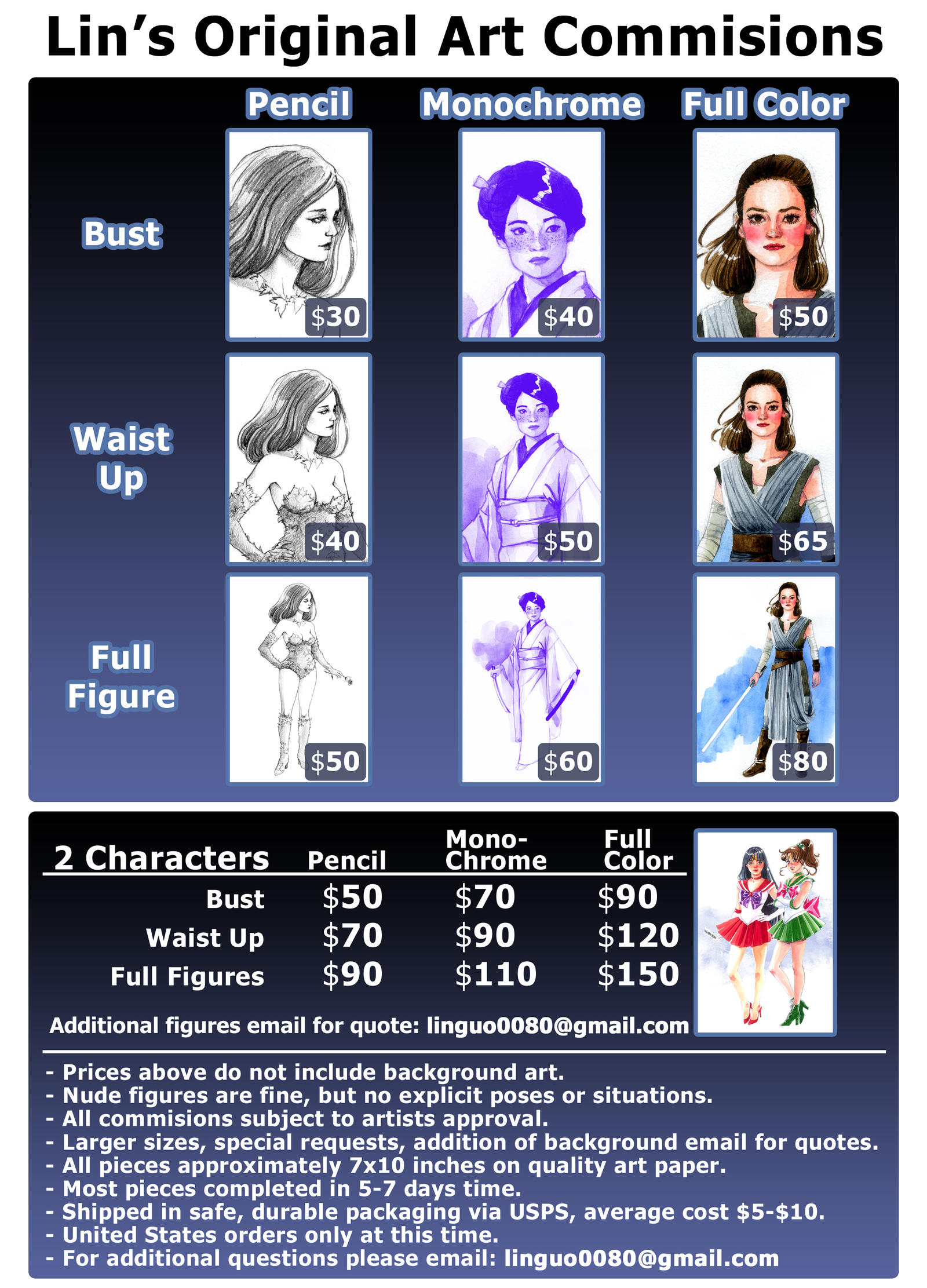 Lin's Commision Information