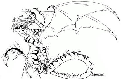 Dragon Boy-Line Art