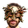 Greenman Leather Mask-Oak Man