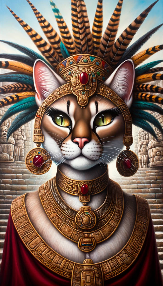 Aztec Cat Queen 2 by catjustice77 on DeviantArt