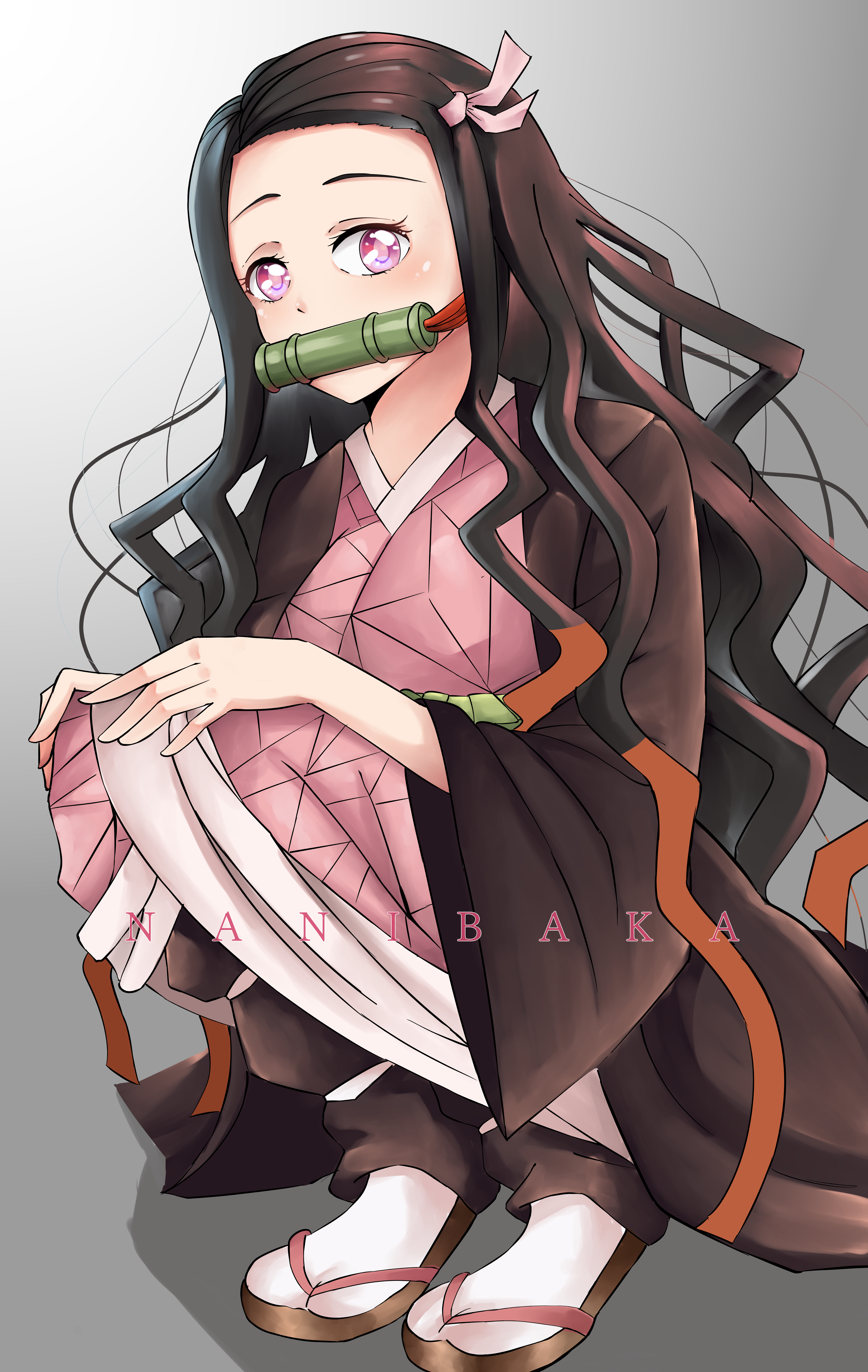 NEZUKO FANART - artist support (desc) by banapye on DeviantArt