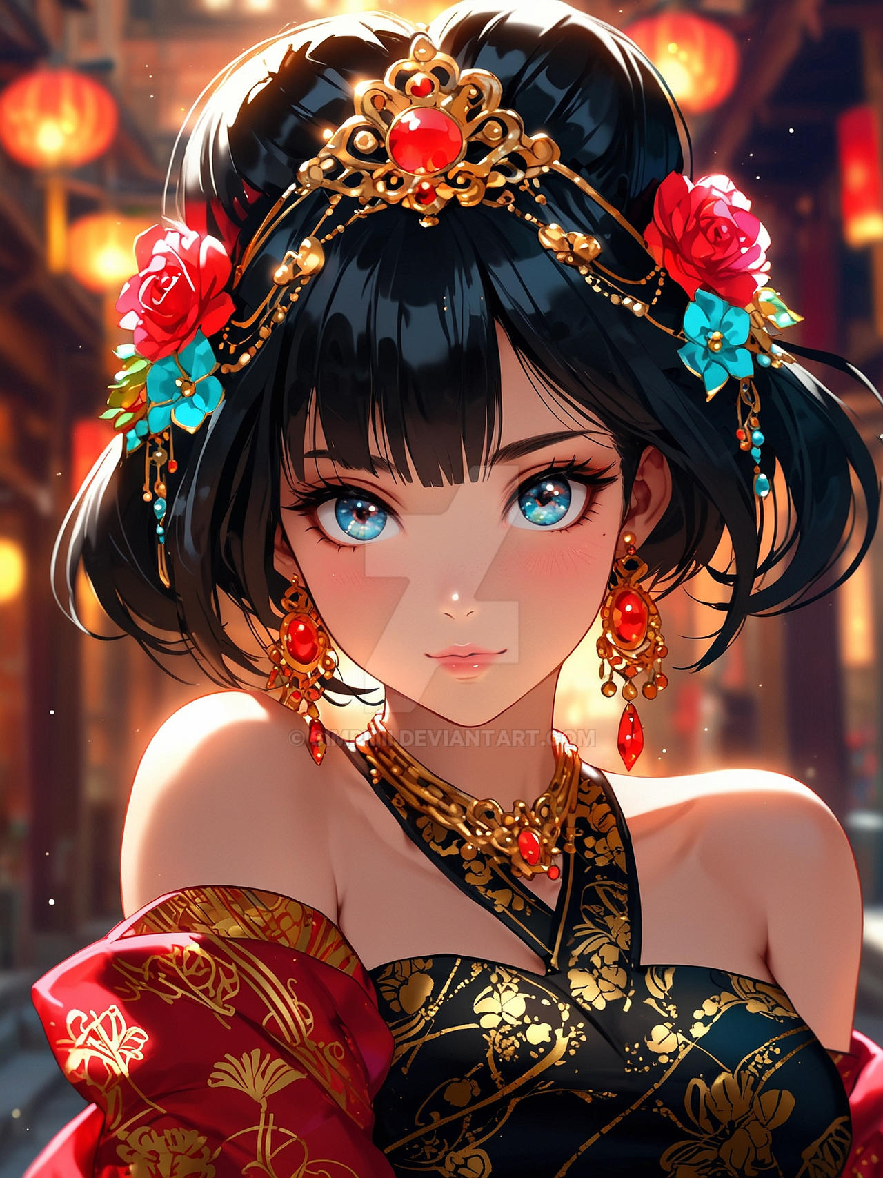 Realistic Black hair waifu with blue eyes by Simpiiiii on DeviantArt