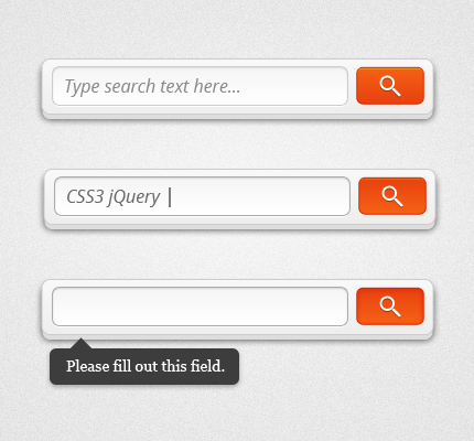 PSD CLEAN SEARCH FORM CSS3 JQUERY