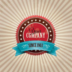 VINTAGE COMPANY BADGE VECTOR GRAPHIC