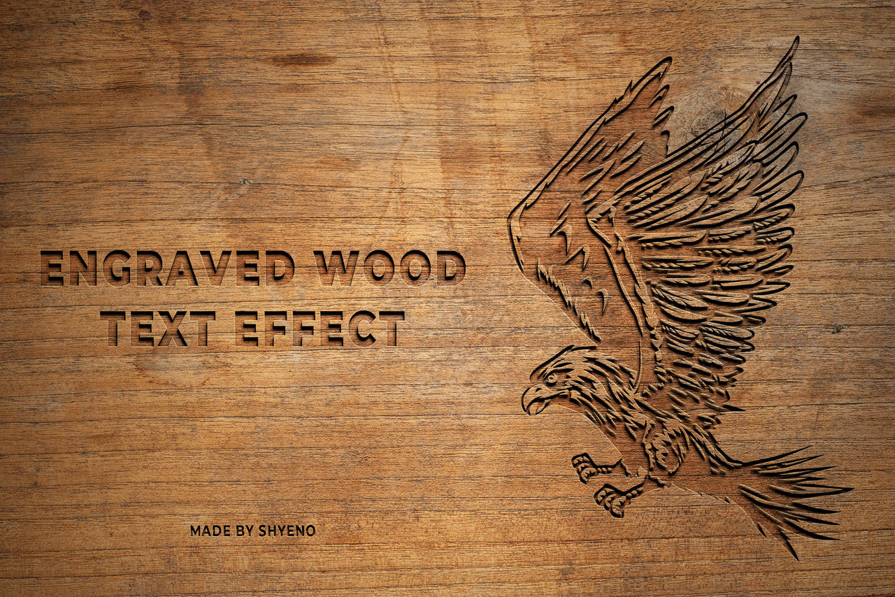 Engraved Wood - Text Effect by SebastianSh on DeviantArt