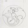 Bubble Nouveau Mermaid Sketch