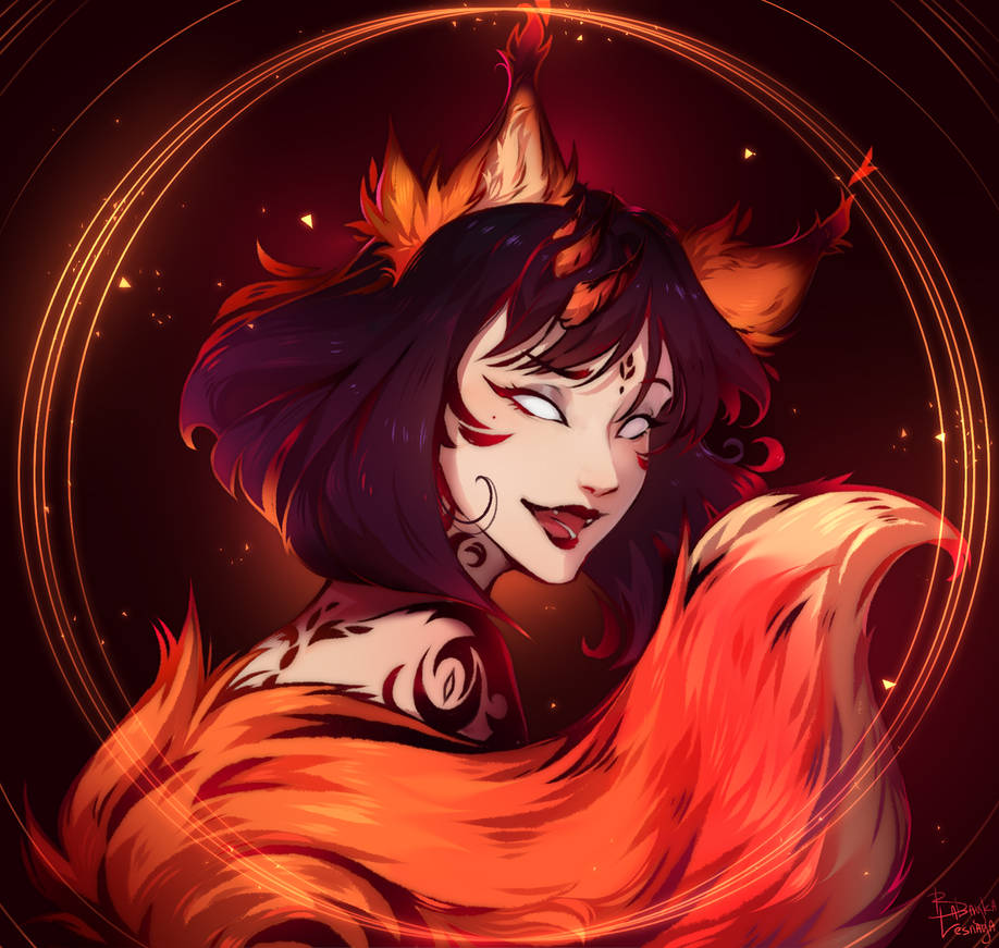 Demon Fox Roses Demon Fox | Gift by Babayka-Lesnaya on DeviantArt