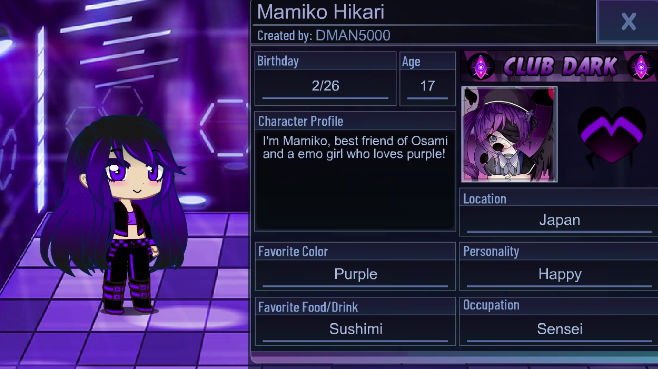Gacha Card Examples Mamiko Hikari (Gacha Club Card) by ShinShoku2005 on DeviantArt