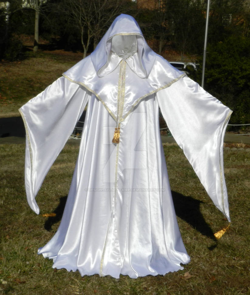 Deviantart White Robe White Satin Robe - Front View by DesignsbyLadyFaire on DeviantArt