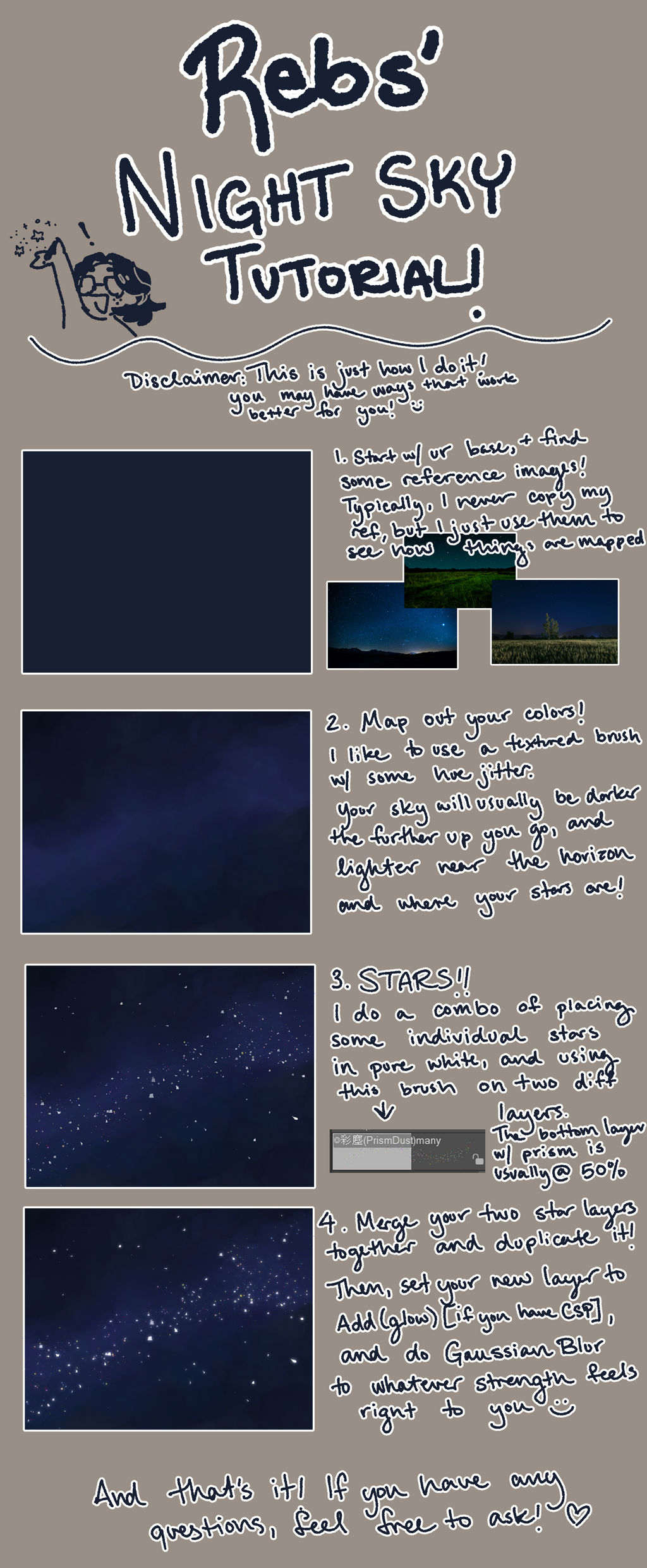 Night Sky Tutorial!! by rebsbobebs on DeviantArt