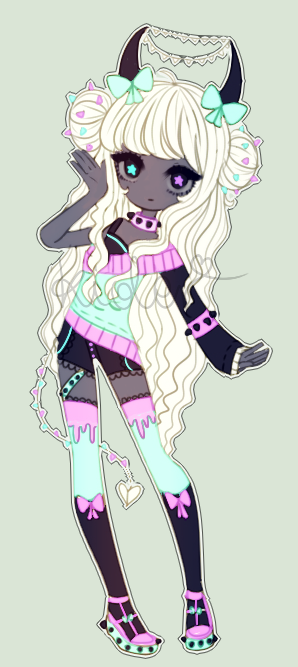 Pastel goth demon- Auction-closed