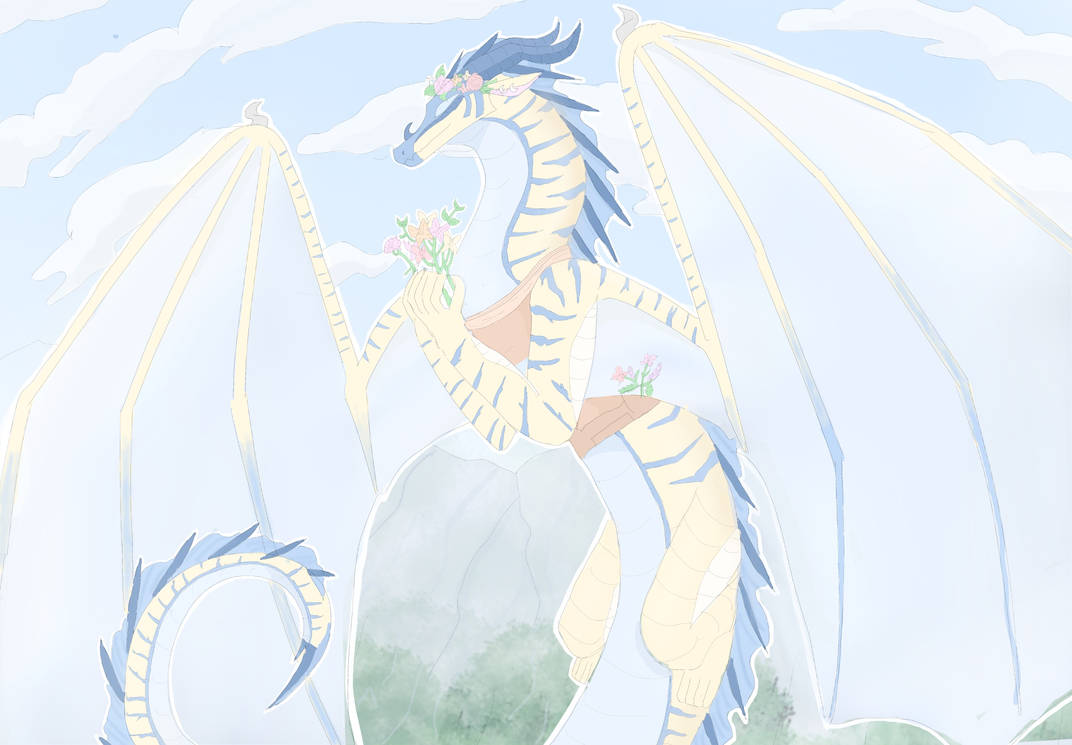 Seawing-Hivewing Hybrid (Flower Dragon) by DragonWolf36 on DeviantArt