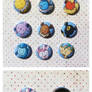 Eevee Evolutions button set