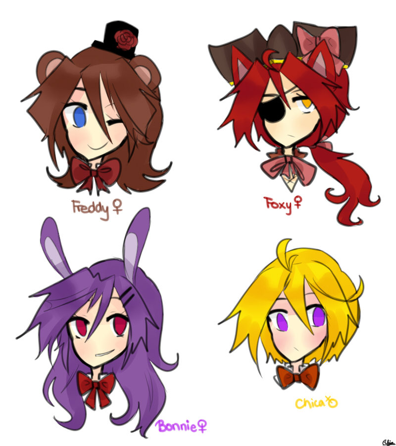 FNAF Genderbend By ShweezyLiz On DeviantArt.