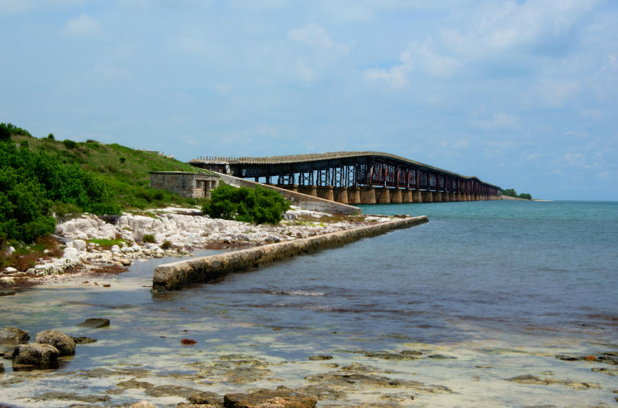 HDR of Bridge in Florida Keys