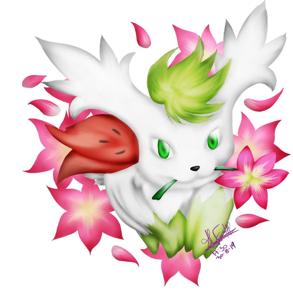 Shaymin Sky Form by PyOIllustrations on DeviantArt