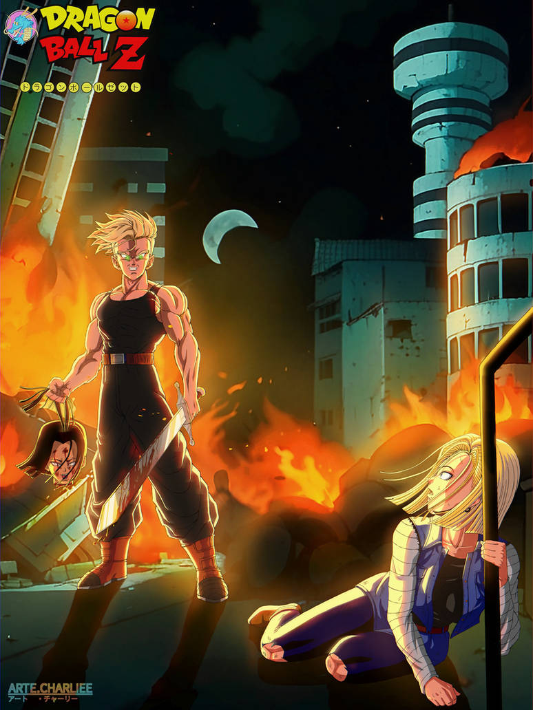 Trunks Vs Android trunks of the future vs android 17 and 18 fanart by charlieeart on ...