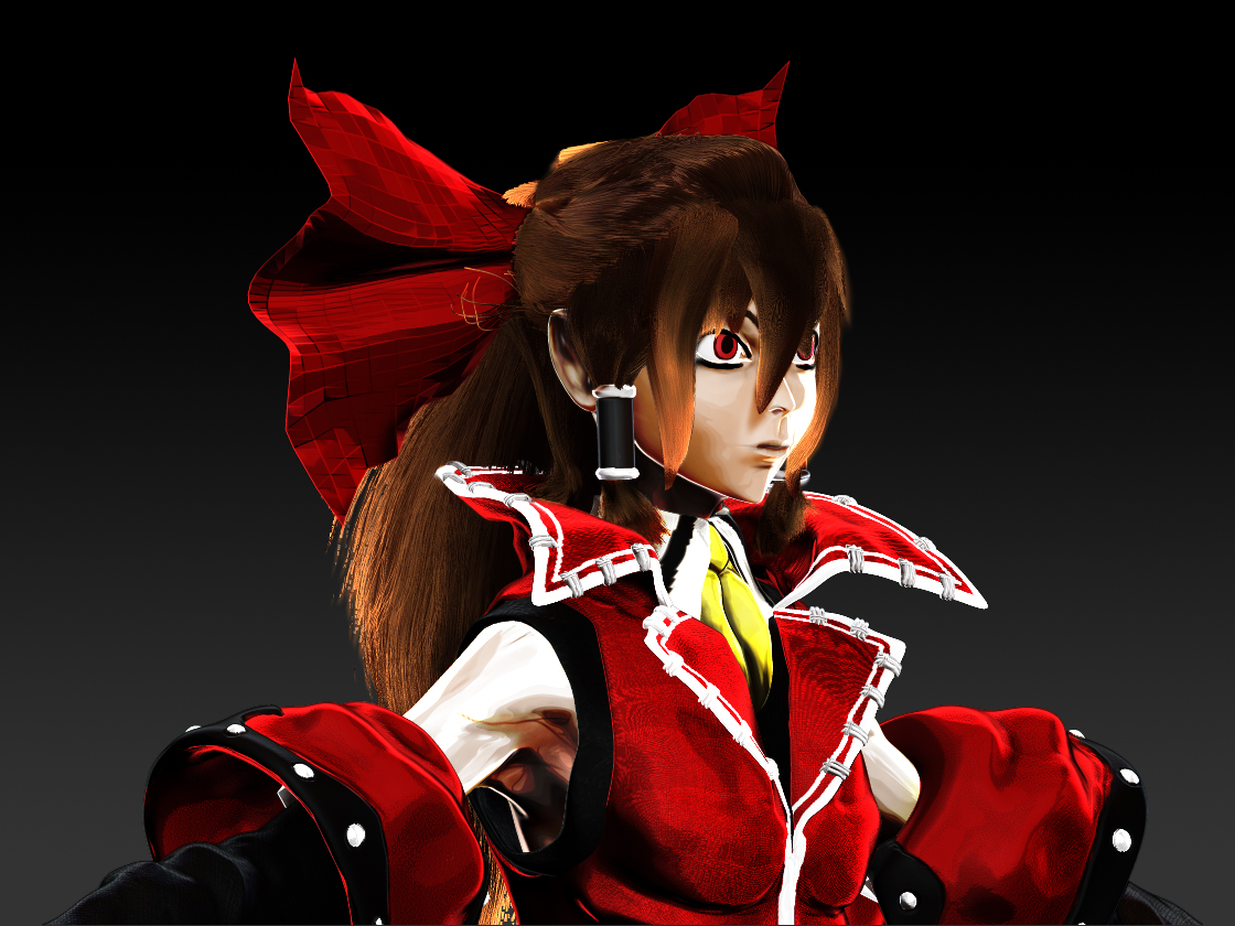 Reimu With (Better) Hair 2nd Render Pass