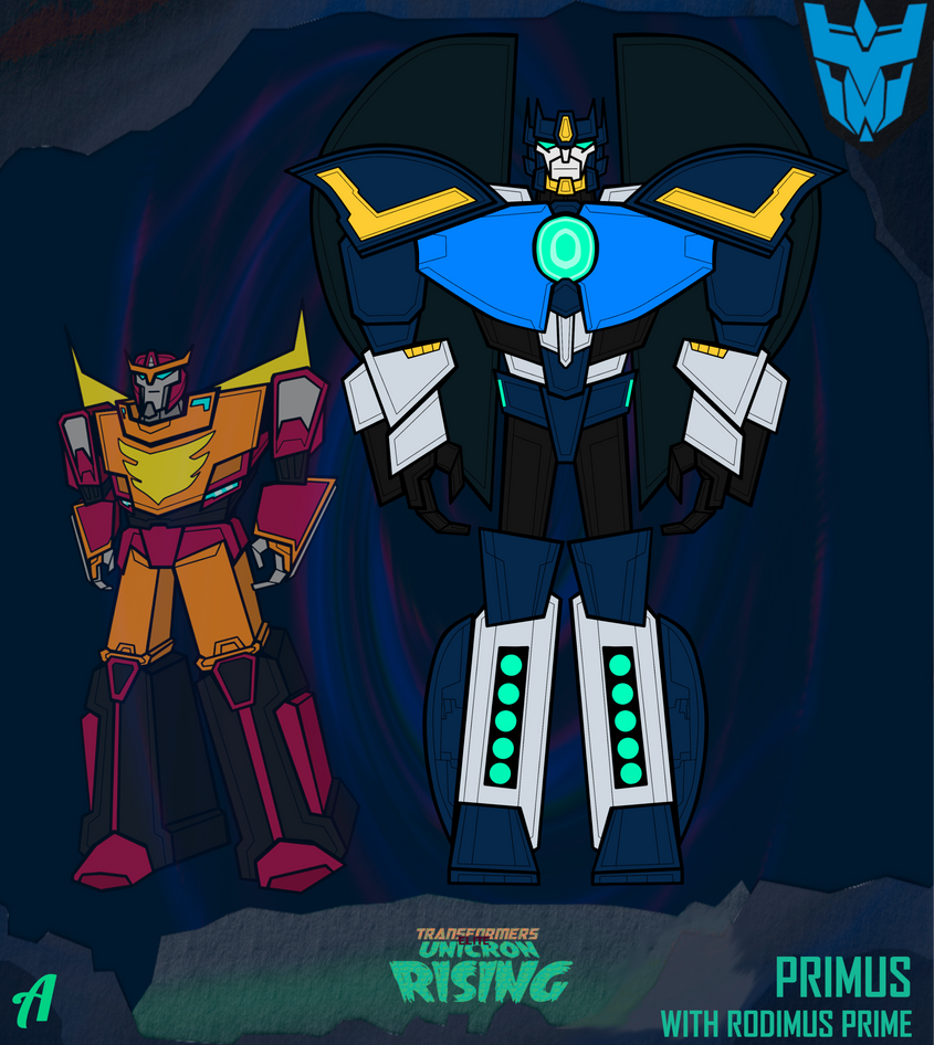 Primus Red Rising TFElite : Unicron Rising | Primus with Rodimus by Moonie--Loonie on ...