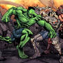 Hulk and Juggernaut against Doomsday fanbattle