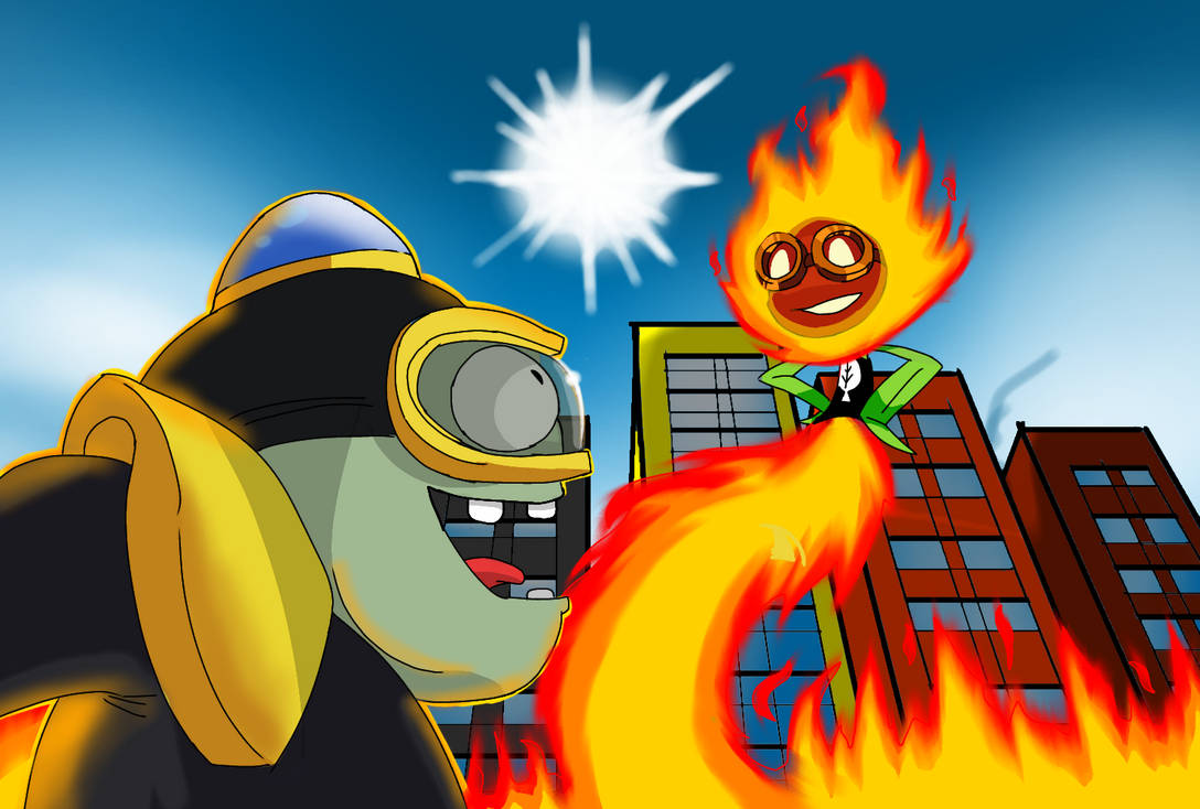 Pvz heroes : Impfinity vs Solar flare by godgaaxy on DeviantArt