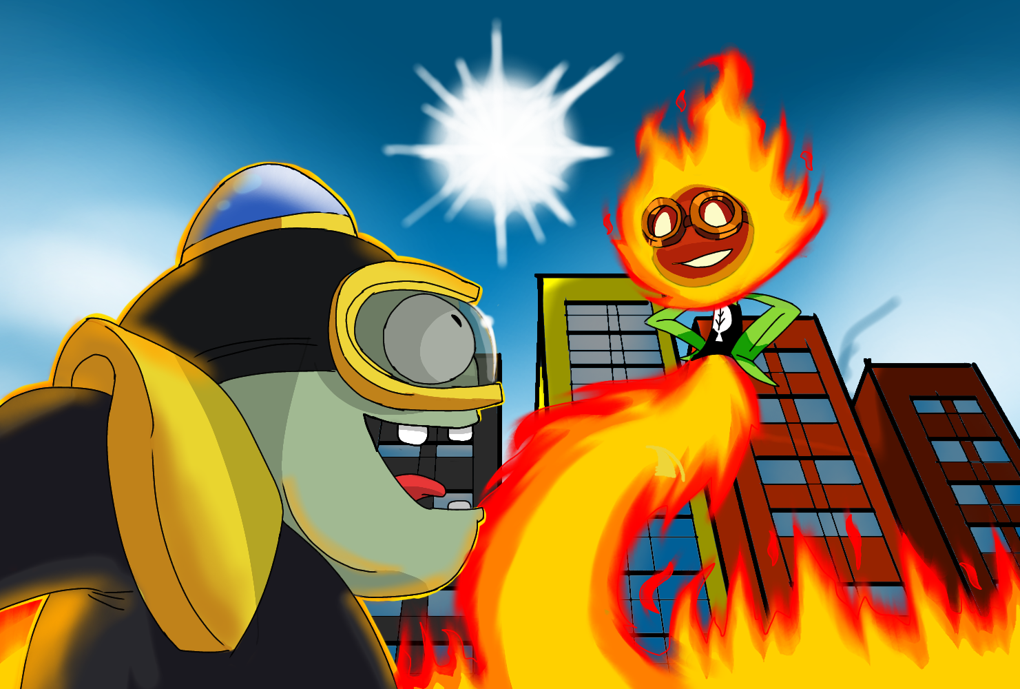Pvz heroes : Impfinity vs Solar flare by godgaaxy on DeviantArt