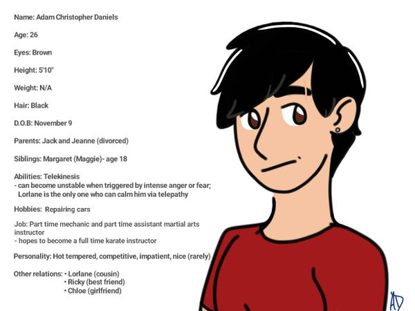 OC Bio: Adam by MissyAlissy on DeviantArt