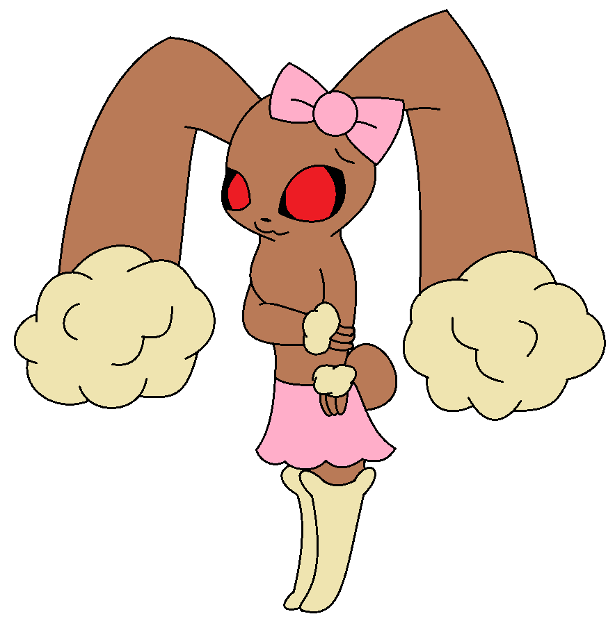 lopunny: pink skirt + ribbon